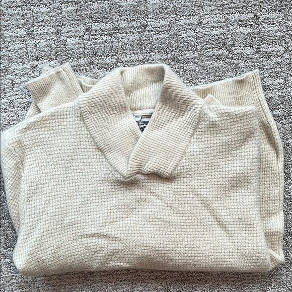 Schott Bros NYC Cream Mock Turtleneck Sweater sz M - Picture 5 of 5